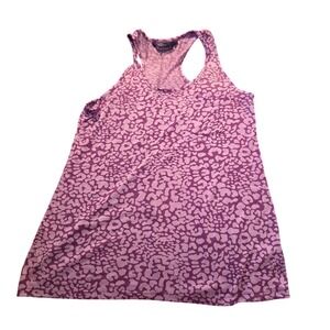 Miley Cyrus Purple Animal Print Tank Top Racerback XL Extra‎ Large